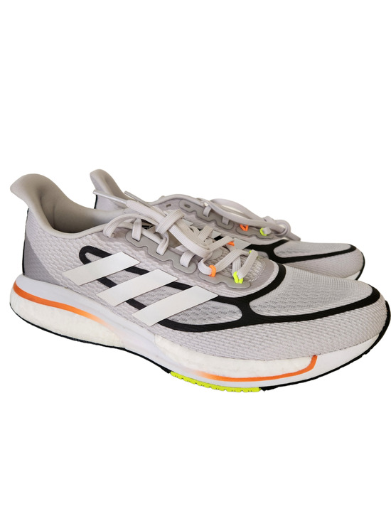 adidas mens Supernova + Dash Grey/White/Screaming Orange 9.5